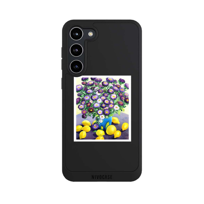 Galaxy S23 + NIVOpure Purple Asters and Lemons by Christopher Ryland