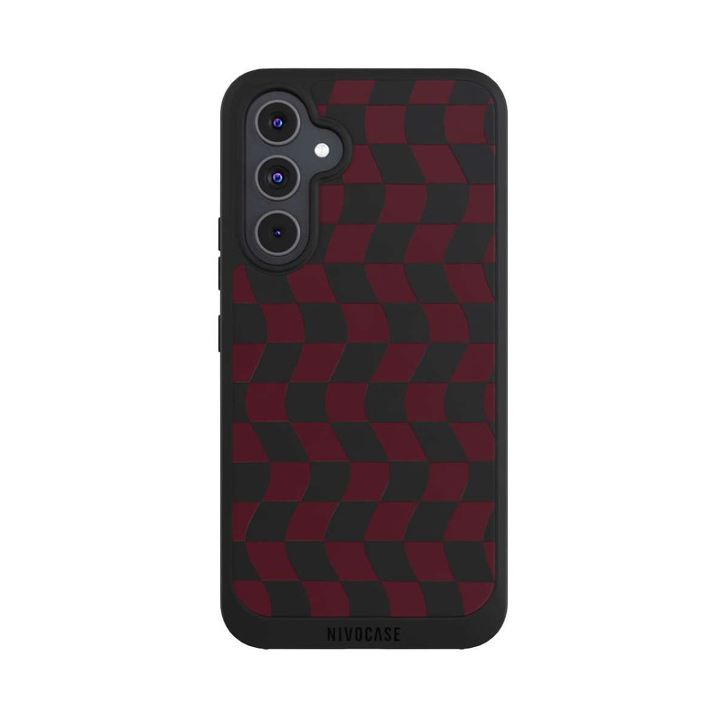 Galaxy A54 5G NIVOpure Rouge vin en damier