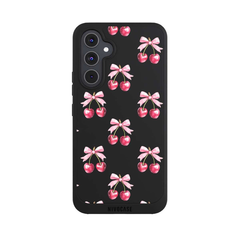 Galaxy A54 5G NIVOpure Motif Nœud Cerise transparent avec IA