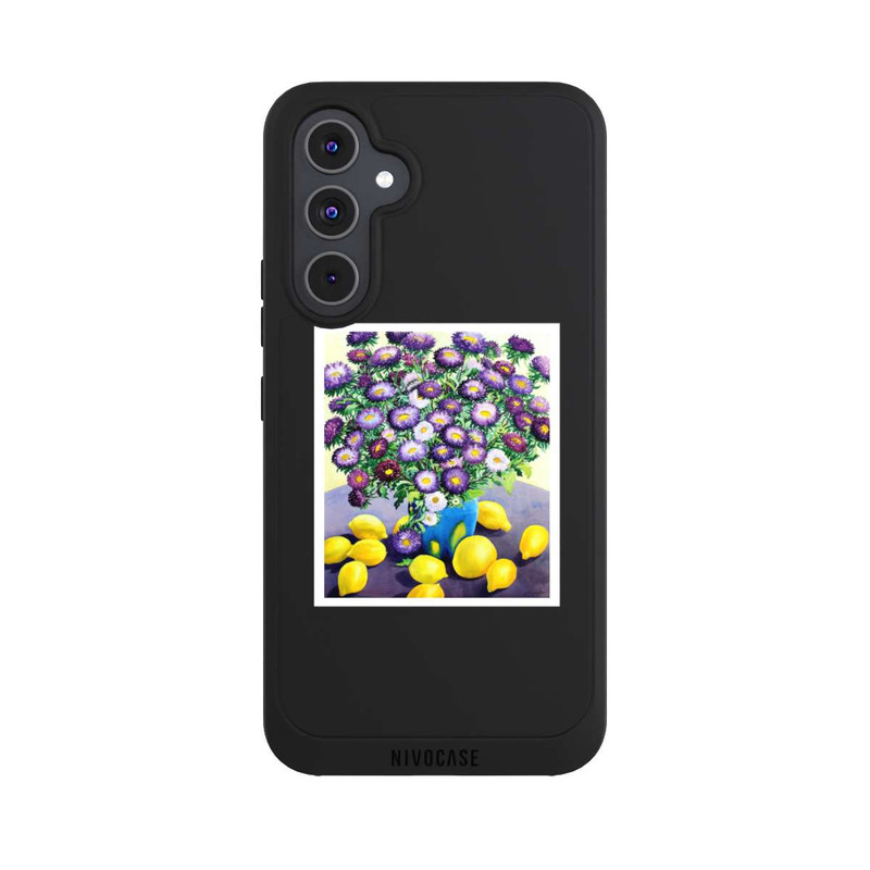 Galaxy A54 5G NIVOpure Purple Asters and Lemons by Christopher Ryland