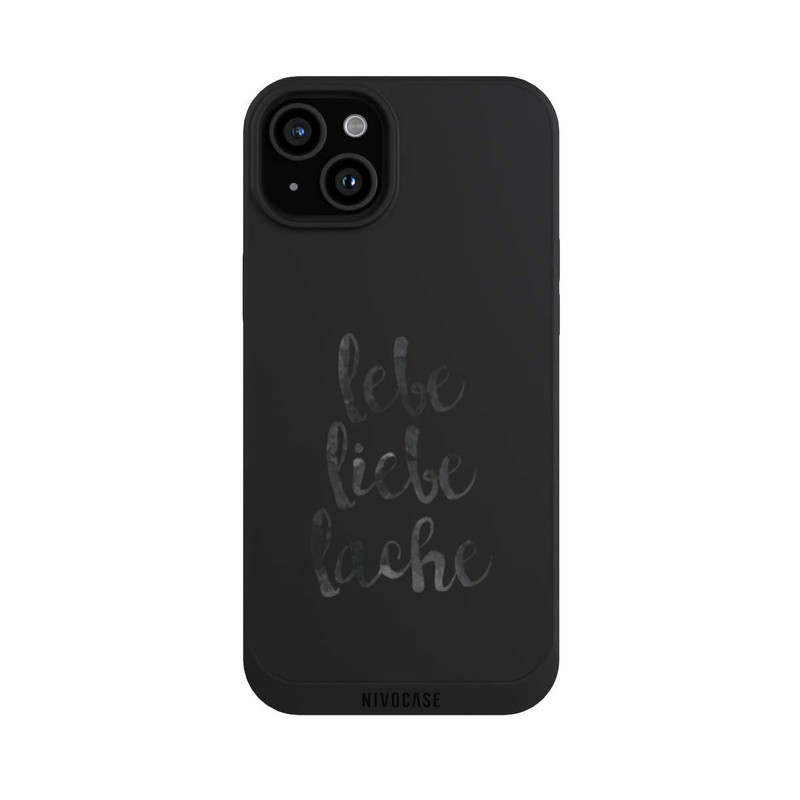iPhone 15 Plus NIVOpure Lebe Liebe Lache ohne Hintergrund