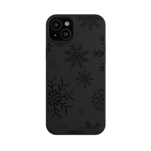 Apple iPhone 15 Plus NIVOpure Flocons de Neige Bleus sans Fond