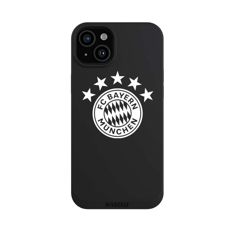 iPhone 15 Plus NIVOpure Logo FCB Uni avec Étoiles - sans Fond