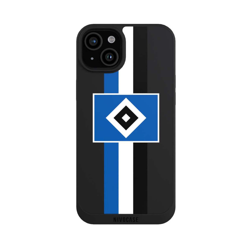 iPhone 15 Plus NIVOpure HSV Streifen - Blau-Weiß-Schwarz - ohne Hintergrund