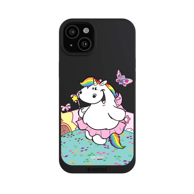 iPhone 15 Plus NIVOpure Glitzerglimmerstadt Transparent