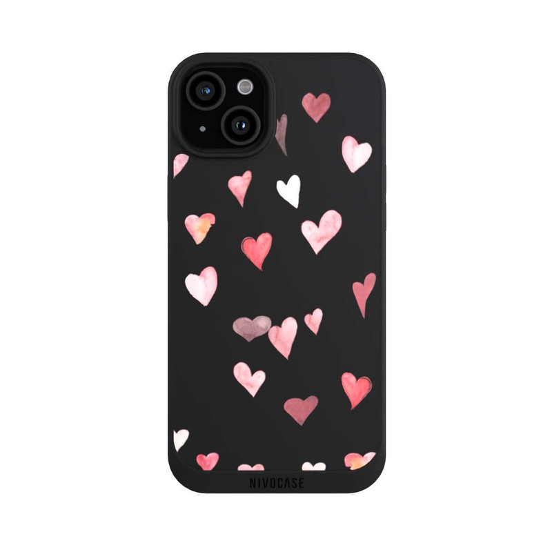 iPhone 15 Plus NIVOpure Coeurs de Saint-Valentin tombant