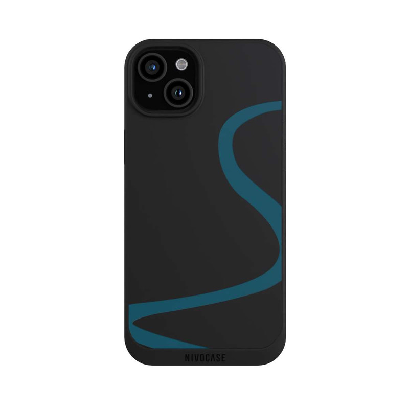iPhone 15 Plus NIVOpure Blue Line Transparent