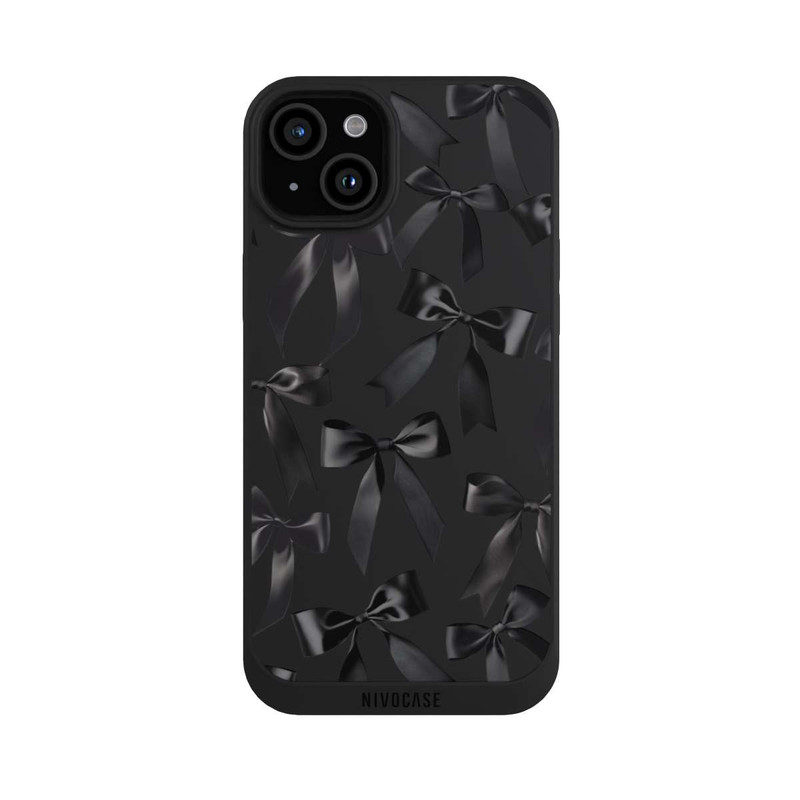 iPhone 15 Plus NIVOpure Noeud en Satin Noir