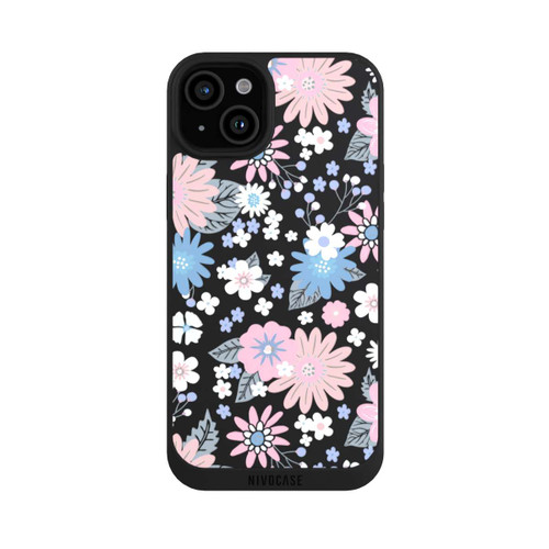 Apple iPhone 15 Plus NIVOpure Wildflower Pattern Illustration Pastell Transparent