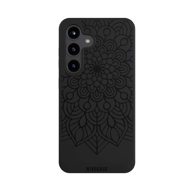 Galaxy S24 NIVOpure Indian Mandala black transparent