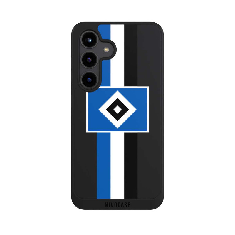 Galaxy S24 NIVOpure HSV Streifen - Blau-Weiß-Schwarz - ohne Hintergrund