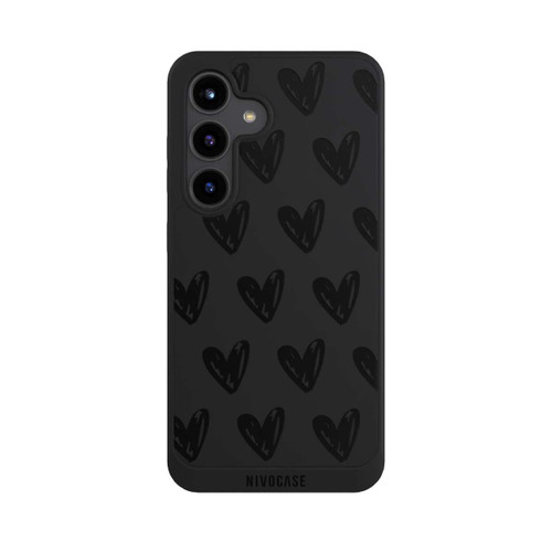 Samsung Galaxy S24 NIVOpure Herzen Schwarz ohne Hintergrund