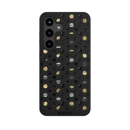 Samsung Galaxy S24 NIVOpure Gold Black Polka Dots