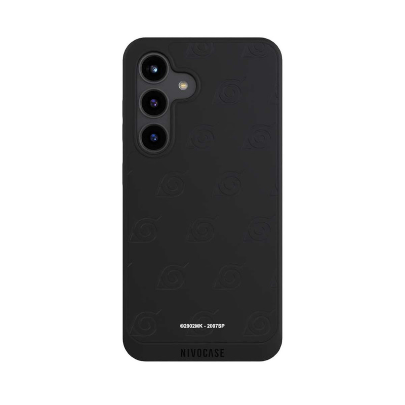 Galaxy S24 NIVOpure Konoha Pattern Noir sur Fond Transparent