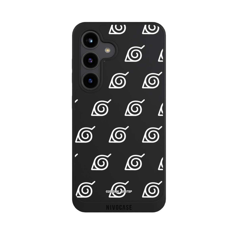 Galaxy S24 NIVOpure Konoha Pattern Blanc sur Fond Transparent
