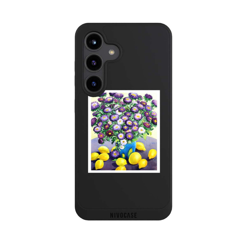 Galaxy S24 NIVOpure Purple Asters and Lemons by Christopher Ryland