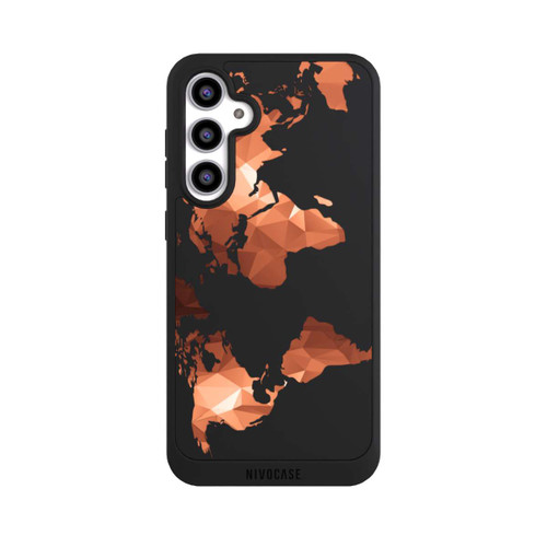 Samsung Galaxy S23 FE NIVOpure Worldmap Triangle ohne Hintergrund