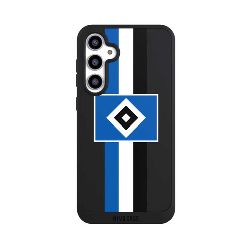 Samsung Galaxy S23 FE NIVOpure HSV Streifen - Blau-Weiß-Schwarz - ohne Hintergrund