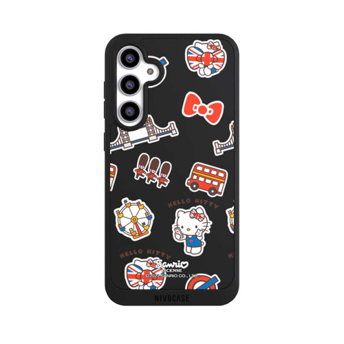 Samsung Galaxy S23 FE NIVOpure Hello Kitty Londoner Abzeichen Transparent