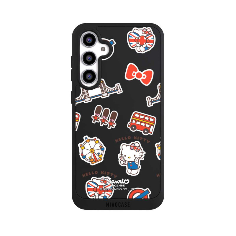 Galaxy S23 FE NIVOpure Hello Kitty Badges de Londres transparents