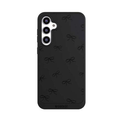 Samsung Galaxy S23 FE NIVOpure Schleifen Muster Schwarz Transparent