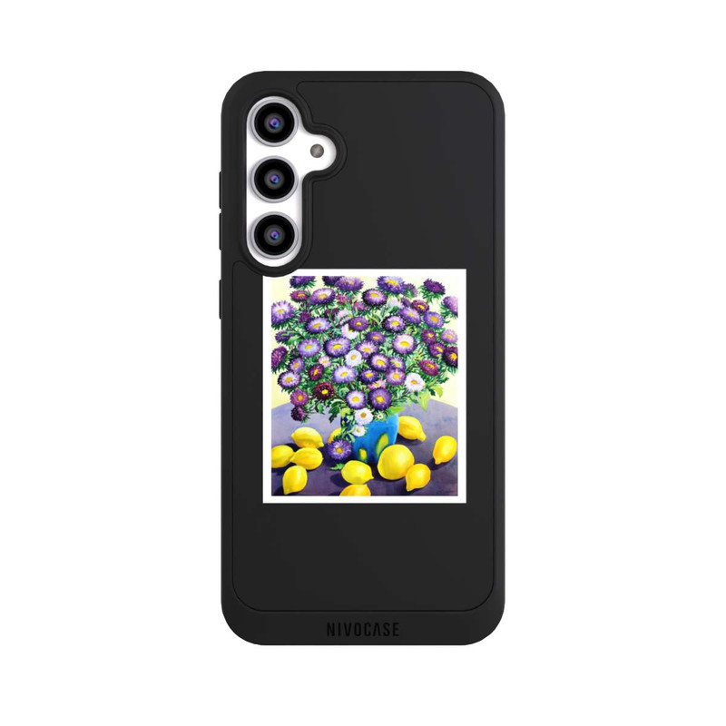 Galaxy S23 FE NIVOpure Purple Asters and Lemons by Christopher Ryland