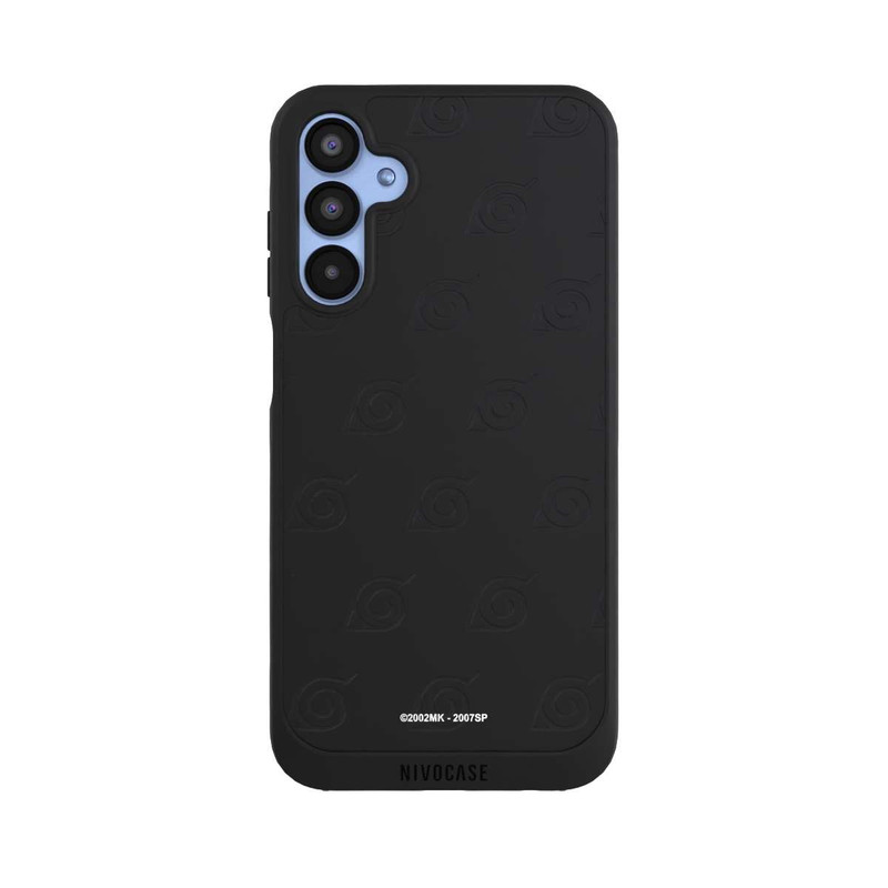 Galaxy A15 5G NIVOpure Konoha Pattern Noir sur Fond Transparent