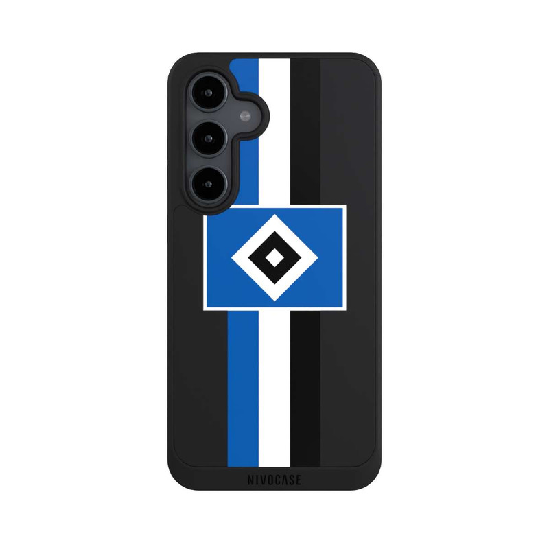 Galaxy S24 FE NIVOpure HSV Streifen - Blau-Weiß-Schwarz - ohne Hintergrund