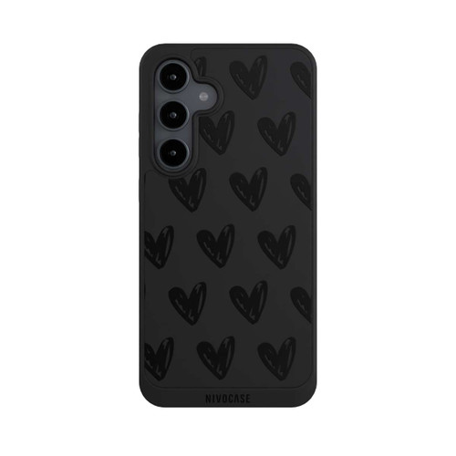 Samsung Galaxy S24 FE 5G NIVOpure Herzen Schwarz ohne Hintergrund