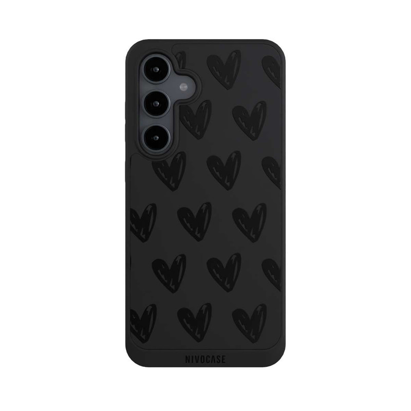 Galaxy S24 FE NIVOpure Coeurs noirs sans fond