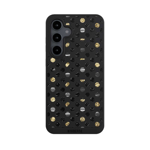 Samsung Galaxy S24 FE 5G NIVOpure Gold Black Polka Dots