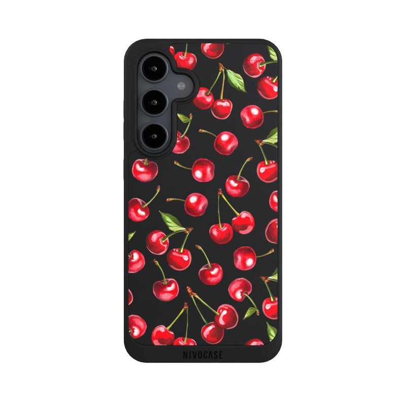 Galaxy S24 FE NIVOpure Cherry Pattern Transparent With AI
