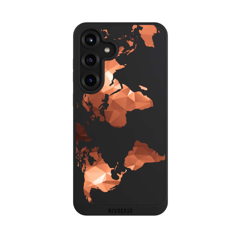 Galaxy S25 + NIVOpure Carte du Monde Triangle sans fond