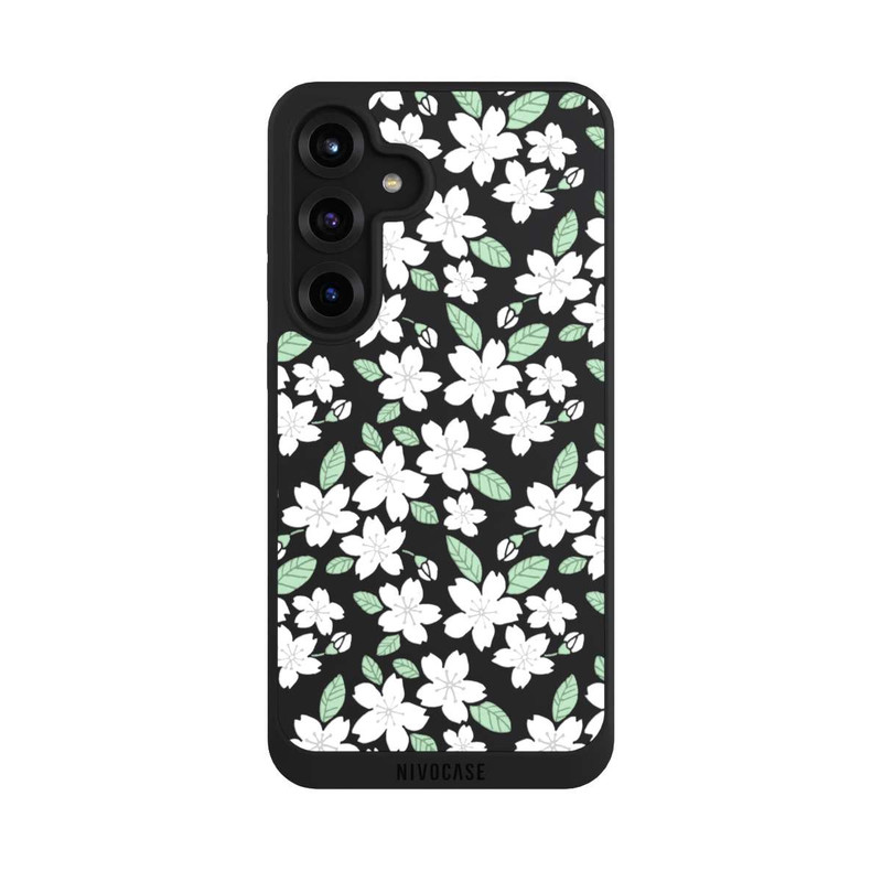 Galaxy S25 + NIVOpure Weisse Blüten ohne Hintergrund