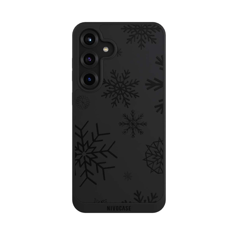 Galaxy S25 + NIVOpure Blue Snowflakes ohne Hintergrund