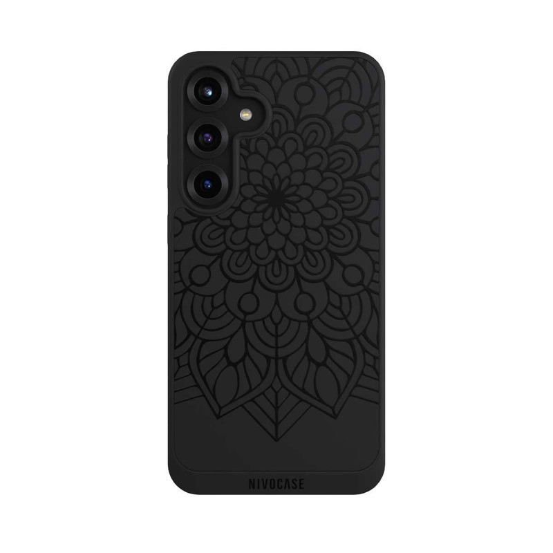 Galaxy S25 + NIVOpure Mandala Indien Noir sans Fond
