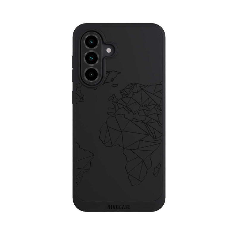 Galaxy A36 5G NIVOpure Polygon Map Black transparent