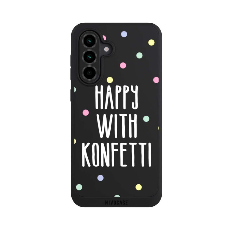 Galaxy A36 5G NIVOpure Happy with Konfetti White ohne Hintergrund