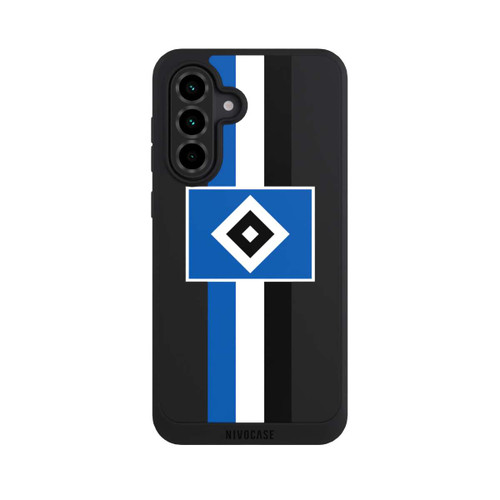 Samsung Galaxy A36 5G NIVOpure HSV Streifen - Blau-Weiß-Schwarz - ohne Hintergrund