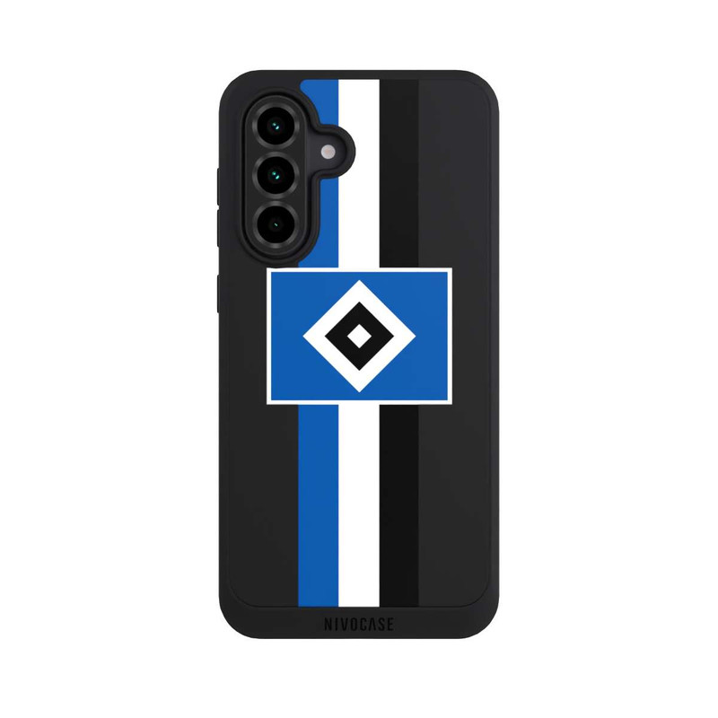 Galaxy A36 5G NIVOpure HSV Streifen - Blau-Weiß-Schwarz - ohne Hintergrund
