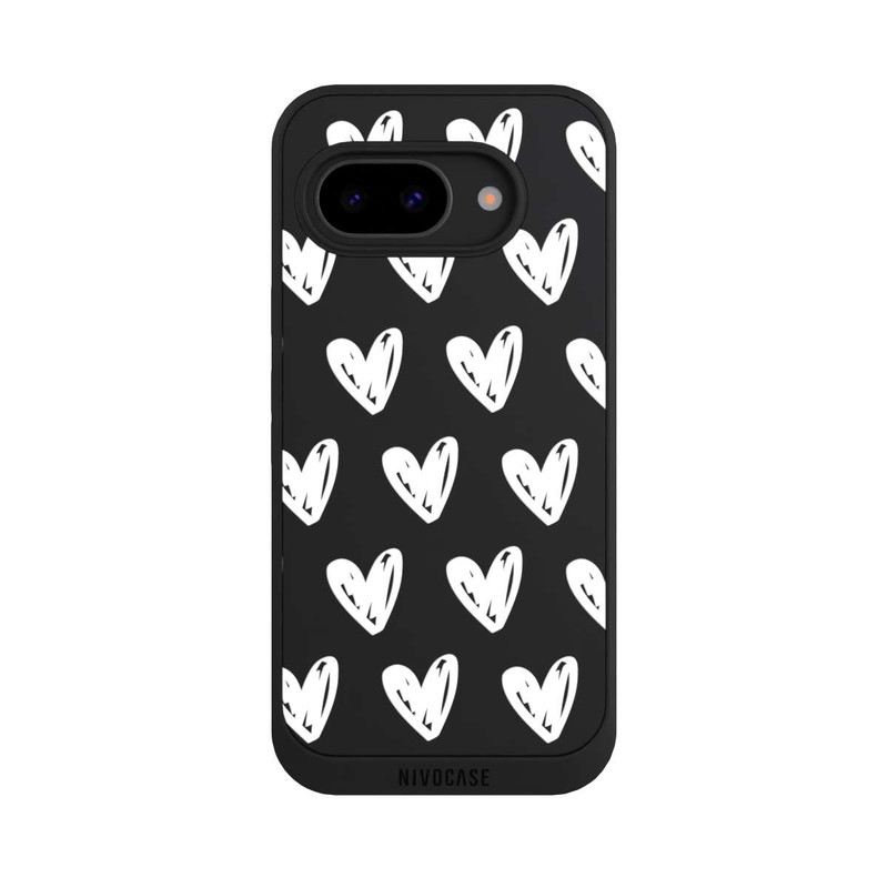 Pixel 9a NIVOpure White Hearts transparent