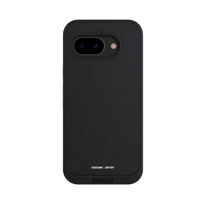 Pixel 9 a NIVOpure Konoha Pattern Noir sur Fond Transparent