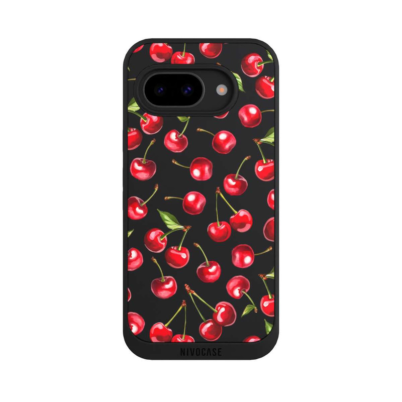Pixel 9a NIVOpure Kirschen Muster Transparent mit KI