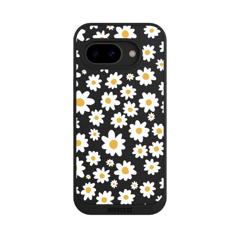 Pixel 9a NIVOpure Daisy Flower Seamless Pattern Transparent