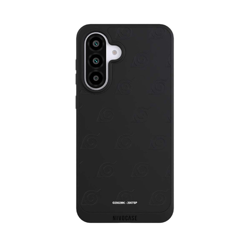 Galaxy A56 5G NIVOpure Konoha Pattern Noir sur Fond Transparent