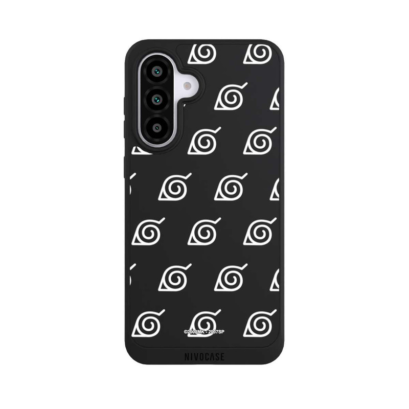 Galaxy A56 5G NIVOpure Konoha Pattern Blanc sur Fond Transparent