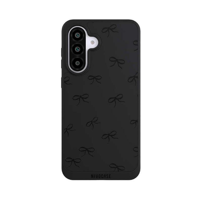 Galaxy A56 5G NIVOpure Bows Black Pattern Transparent