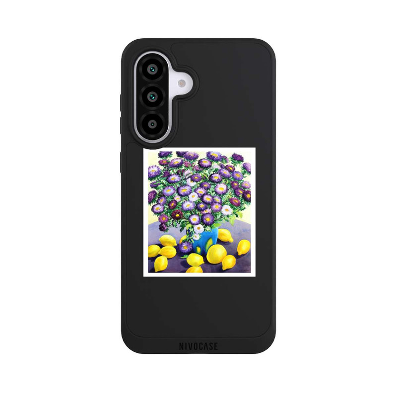 Galaxy A56 5G NIVOpure Purple Asters and Lemons by Christopher Ryland