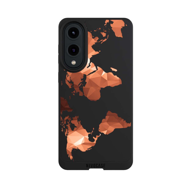 Galaxy S25 Edge NIVOpure Carte du Monde Triangle sans fond