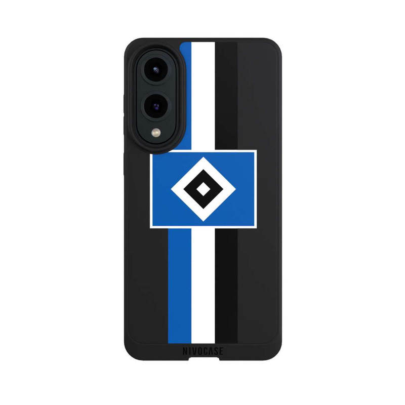 Galaxy S25 Edge NIVOpure HSV Streifen - Blau-Weiß-Schwarz - ohne Hintergrund